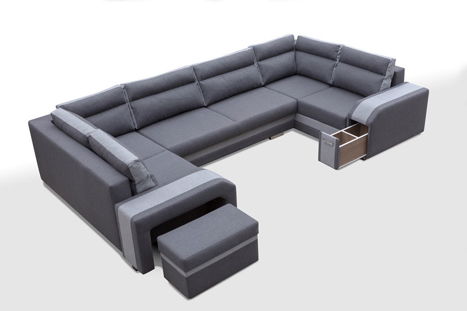 Colțar Asperata U (Gri închis + negru) (S)