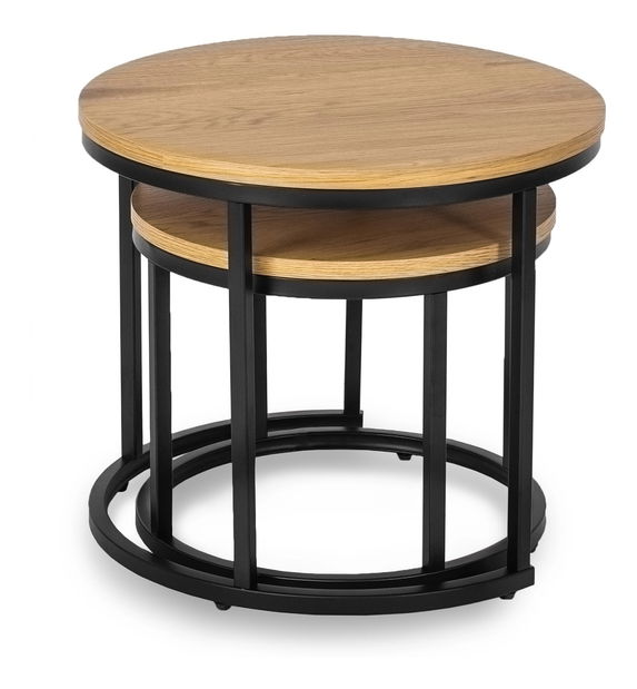 Set 2 ks konferenčných stolíkov Dalila (dub zlatý) 