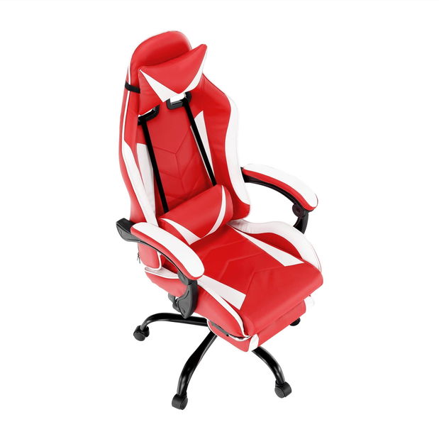 Kancelárske/herné kreslo Gallof NEW (čierna + biela + červená)