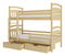 Emeletes gyerekágy  180x80 cm Adriana (ágyráccsal) (fenyő)