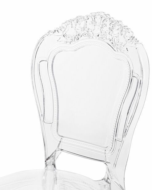 Set 2 buc. scaune pentru sufragerie Vitton (transparent)
