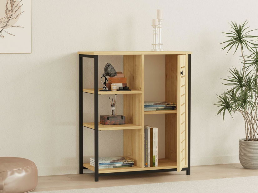 Regál Nuvopi 1 (zafír tölgy + fekete)