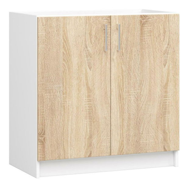 Kuchynská zostava 240 cm Lula TYP2 C (biela + dub sonoma)