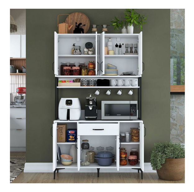 Set kuchynských skriniek Jenaretta 27 (biela + čierna)