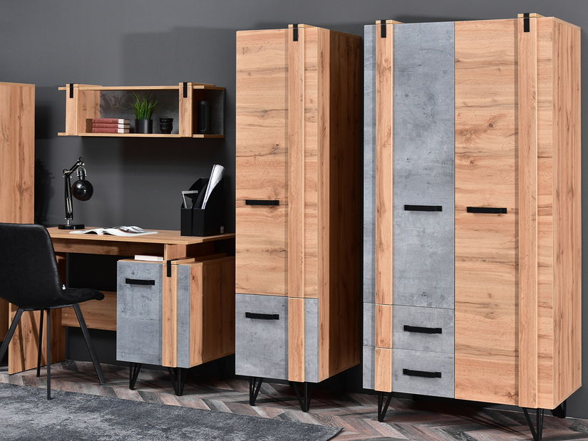 Nappali fal Subrayado 04 (tölgy + fekete)