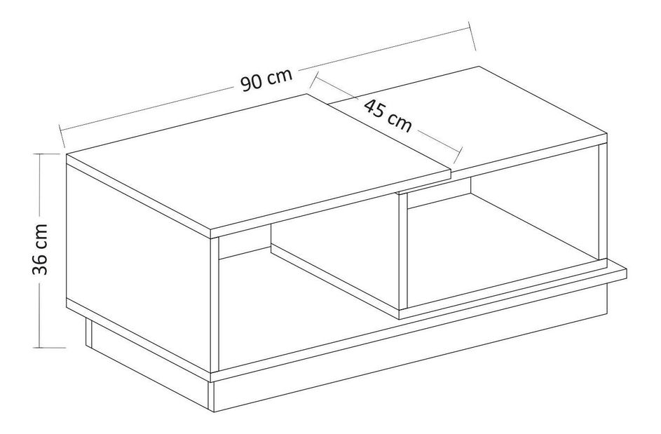 Set mobilier living Dizajn (antracit + nuc)