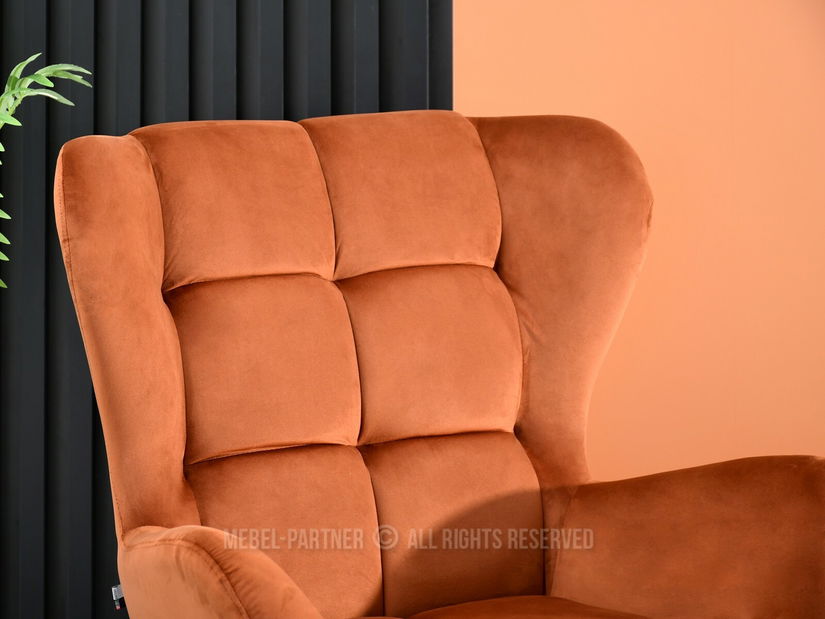 Kreslo Kikino (medená + čierna)