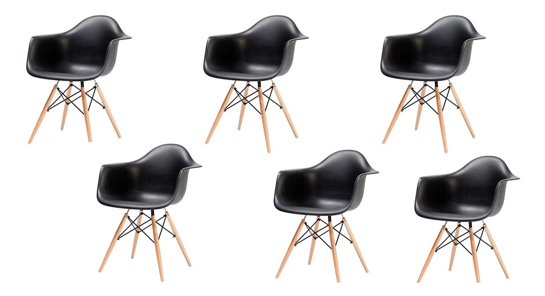 Set 6 ks. Jedálenských stoličiek Corsa (čierna) *výpredaj