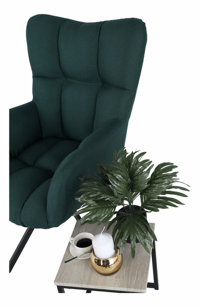 Fotelja Kimora (tamnozelena + crna)