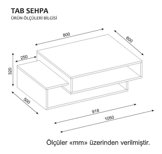 Măsuță cafea Toby (alb + roșu) *vânzare stoc