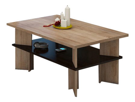 Masă de cafea Velvet 2 (sonoma deschis + închis)