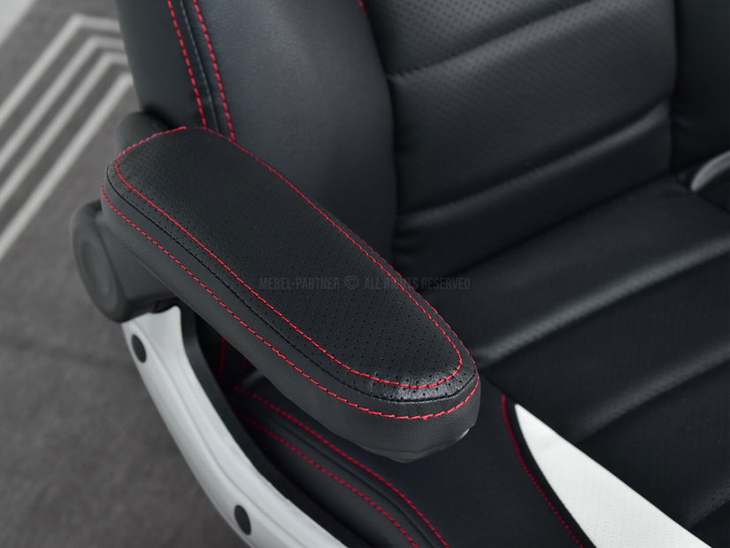 Herná stolička Race (biela + sivá)