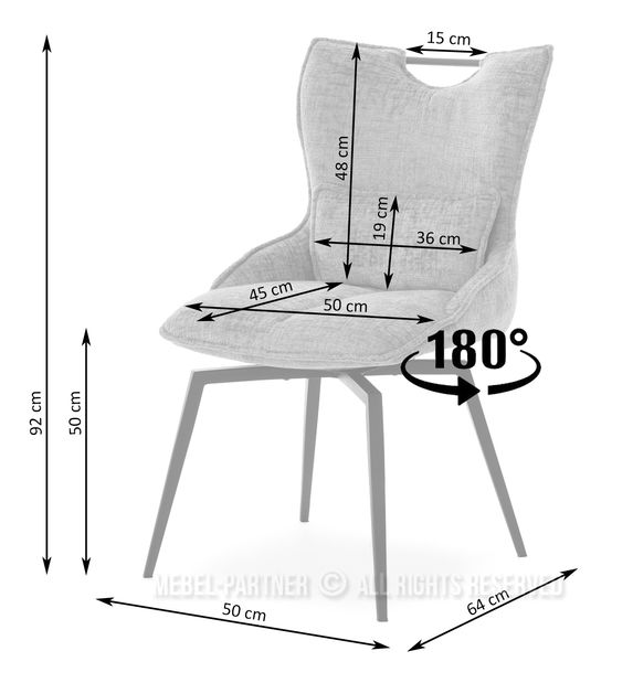 Stolica Rakel (crna)