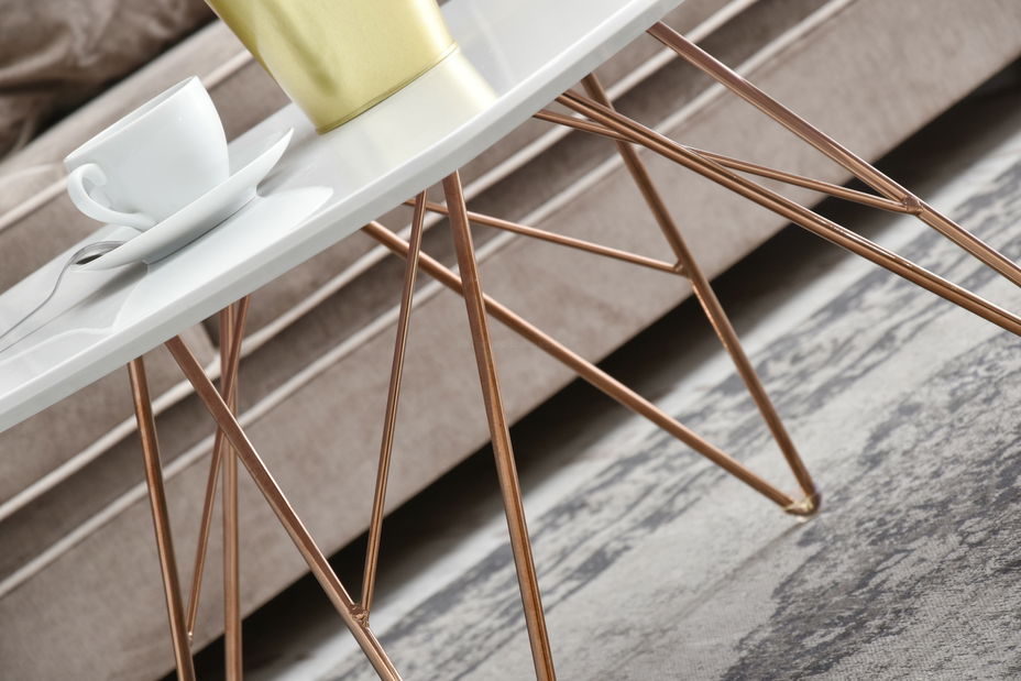 Stolić za kavu Petal Zest Xl2 (bijela + bakar)