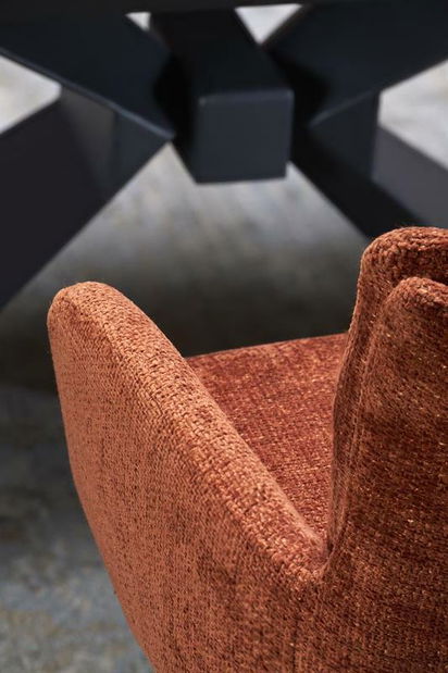 Blagovaonski stol Lucius (modrý mramor + crna) (za 8 i više osoba)