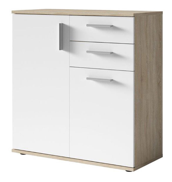 Komoda Mirah typ 3 (dub sonoma + biela)