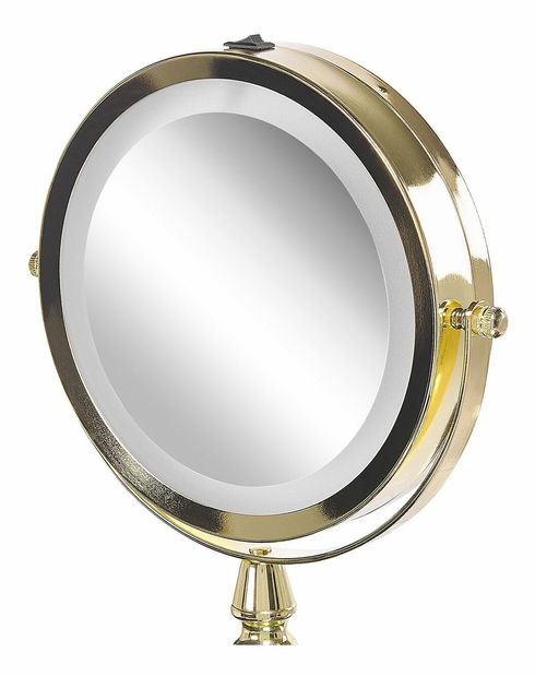 Makeup zrkadlo ø 18 cm Maurie (zlatá)