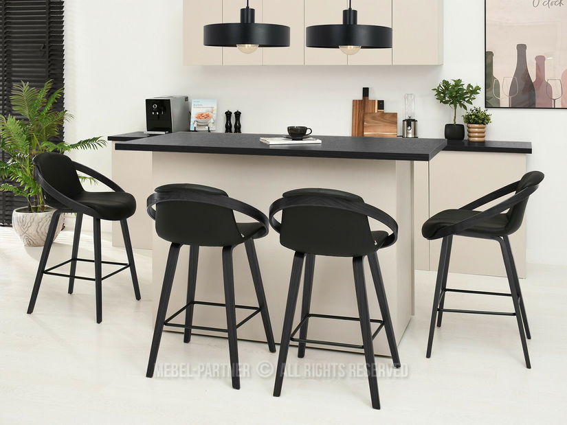 Scaun bar Lageze (negru)