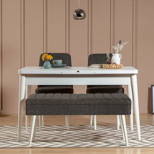 Blagovaonski set Vlasta 1 (bijela + antracit) (za 4 osobe)