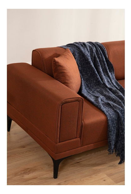 Kutna garnitura Horazotta (D) (cigla + crna)