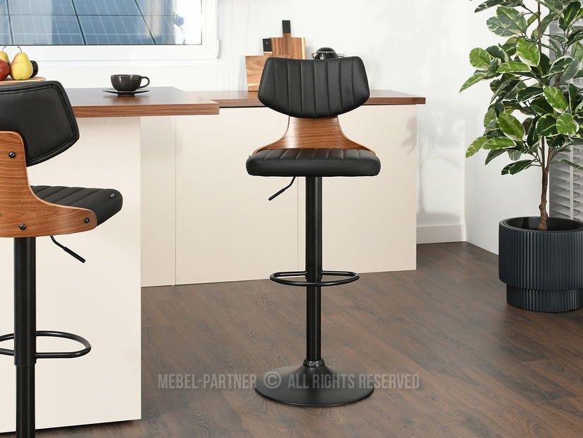 Stolica Heroe (tamni orah + crna)