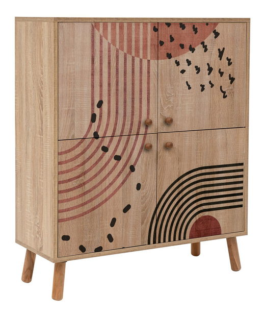 Mobilier pentru hol Maluxe 984 (Stejar sonoma + Piatră)