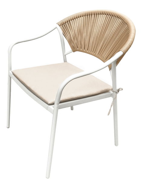 Záhradný 3-dielny ratanový set Elliott (biela + béžová)