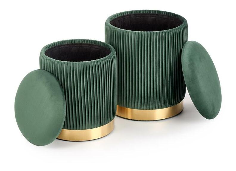 Zsámoly szett 2db. Solo (sötétzöld)