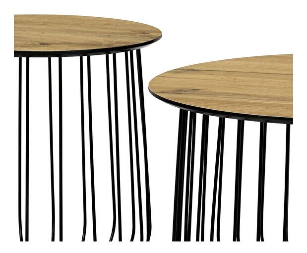 Set 2 măsuțe de cafea Adelantarla (stejar sălbatic)