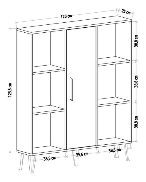 Regál Vamipe (antracit) 