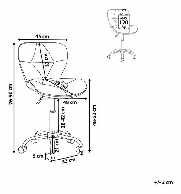 Kancelárska stolička Ville (čierna)