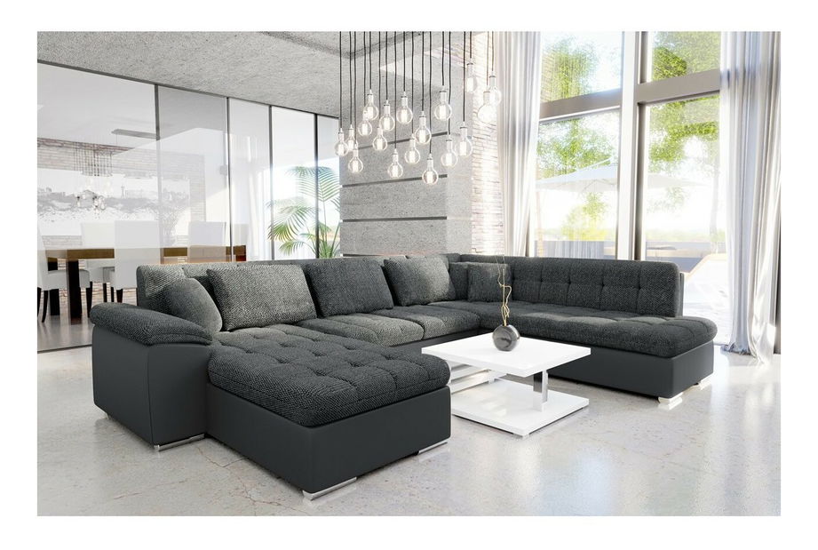 Colțar în formă de U Talina cu funcție de dormit (S) (piele ecologică Soft 020 + Majorka 03)