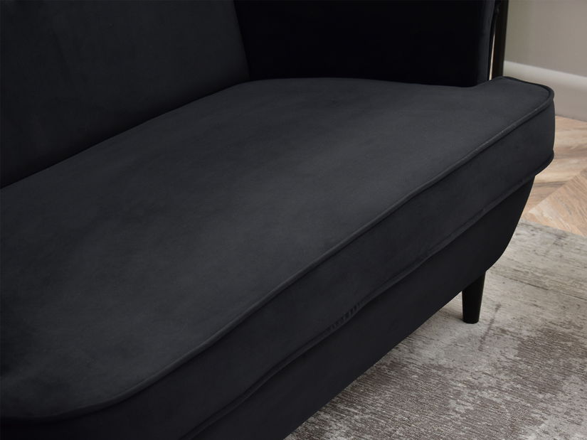 Pohovka dvojsedačka v tvare ušiak Muriera (čierna + biela)