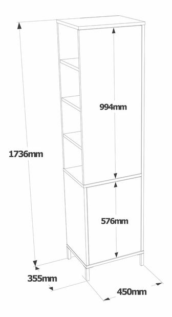 Kupaonski ormarić Valo 11 (bijela)
