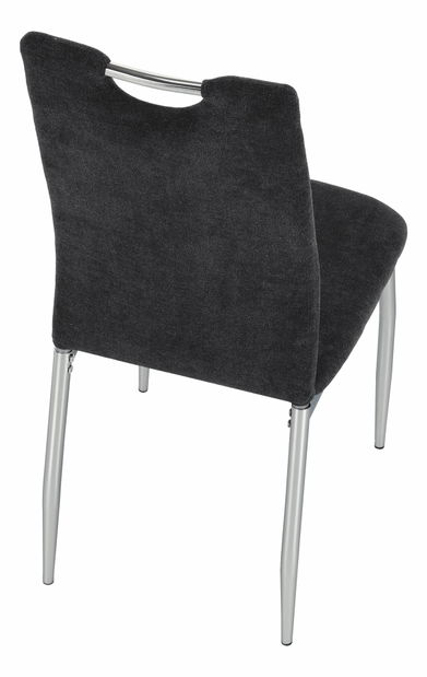 Scaun de sufragerie Odile new (gri maro + Crom)