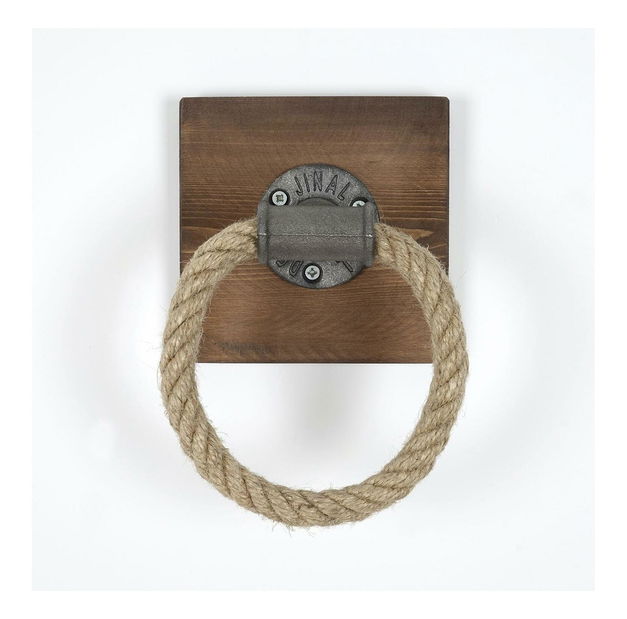 Zidni držač ručnika Mapeno 8 (orah + crna)