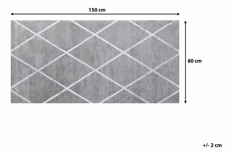 Covor 80x150 cm ATEKO (stofă) (gri)