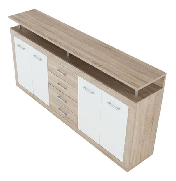 Komoda Jachim Julos New hrast sonoma + bijela 