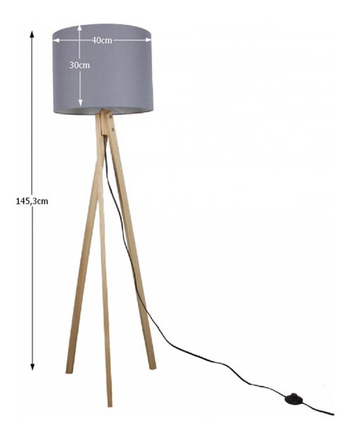 Álló lámpa Lilly (szürke)