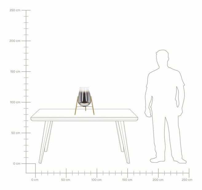 Stolná lampa Menza (zlatistá)