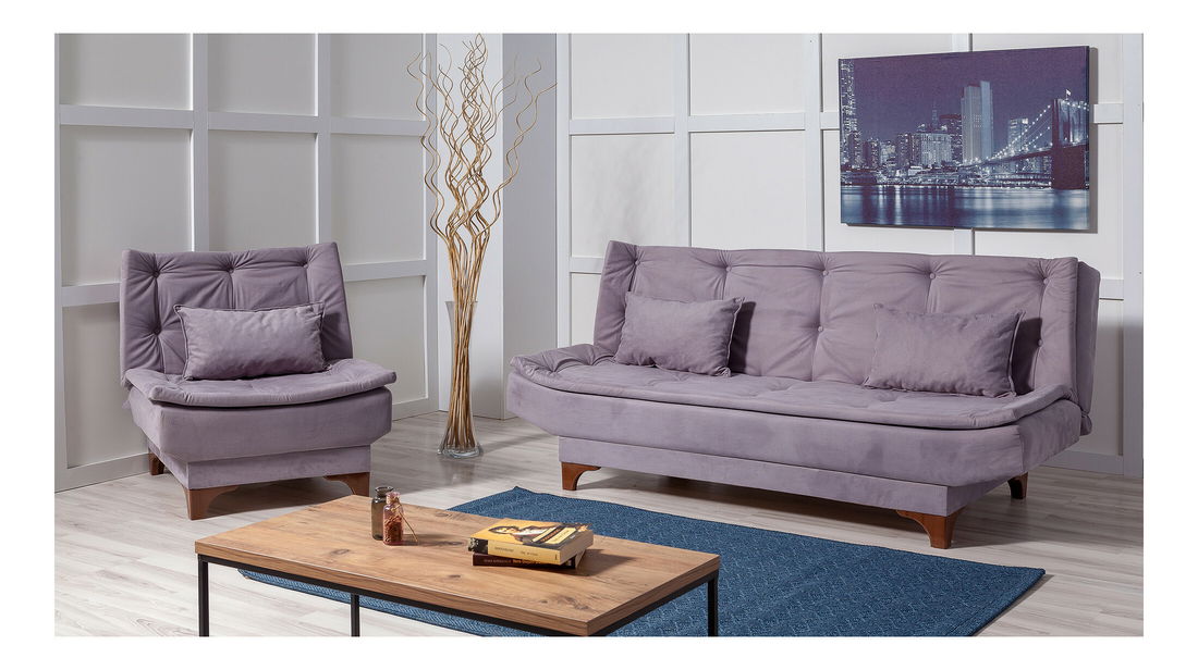 Garnitura za sjedenje 3+1 Klaudi (siva) *outlet moguća oštećenja