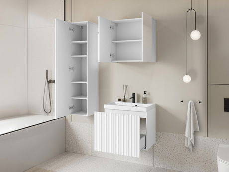 Kupaonski set Dymysos I (hrast wotan + bijela) (sa baterijom Maro Blo 020M i sifonom)