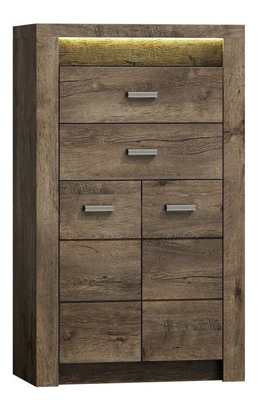 Komód Nadenas N6 (sötét kőris) (LED világítással)