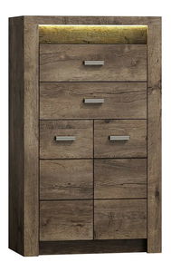 Komoda Nadenas N6 (tamni jasen) (s LED rasvjetom)