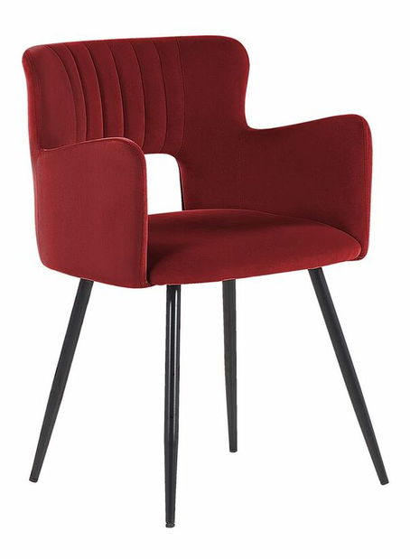 Set 2 buc scaune de sufragerie Shelba (roșu) 