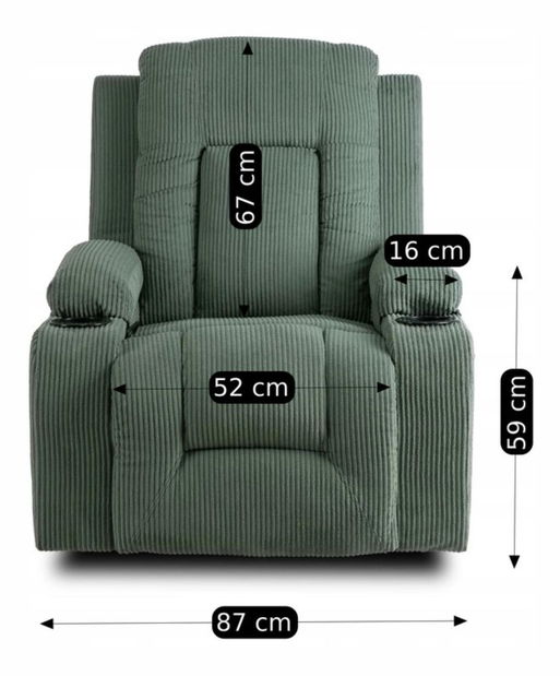 Masszázsfotel Banesto (zöld) 