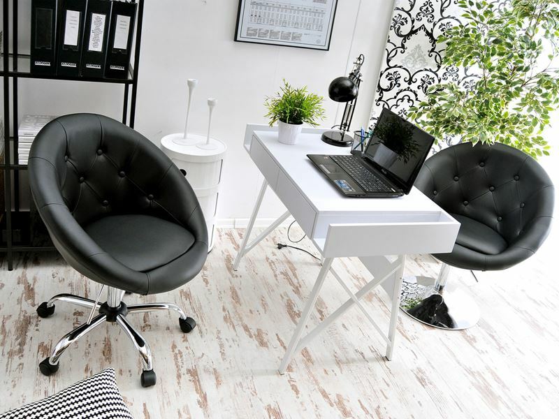 Fotelja Lush 4 (crna + krom)