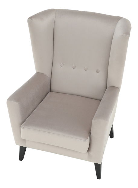 Kreslo ušiak Royse Paros 02 (krémová + čierna)