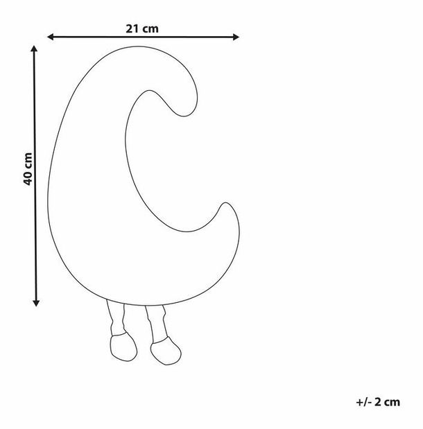 Set 2 buc perne decorative 21 x 40 cm Moony (alb)