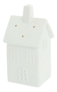Porcelánový domček na čajovú sviečku RXL 413 (biela)